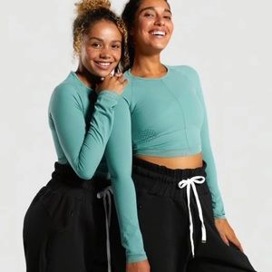 Gymshark x Whitney Simmons Sage Green Crop XS